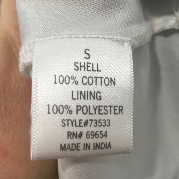 Coquette Off Shoulder  Women Small Eyelet Blue Stripe Floral  Cottagecore Dainty - Picture 4 of 6